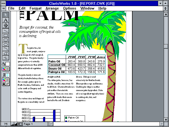 Claris Works 1.0 for Windows - Graphics